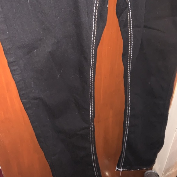 Bongo Womens Dark Wash Black Denim Jeans plus size 18w - Picture 3 of 8